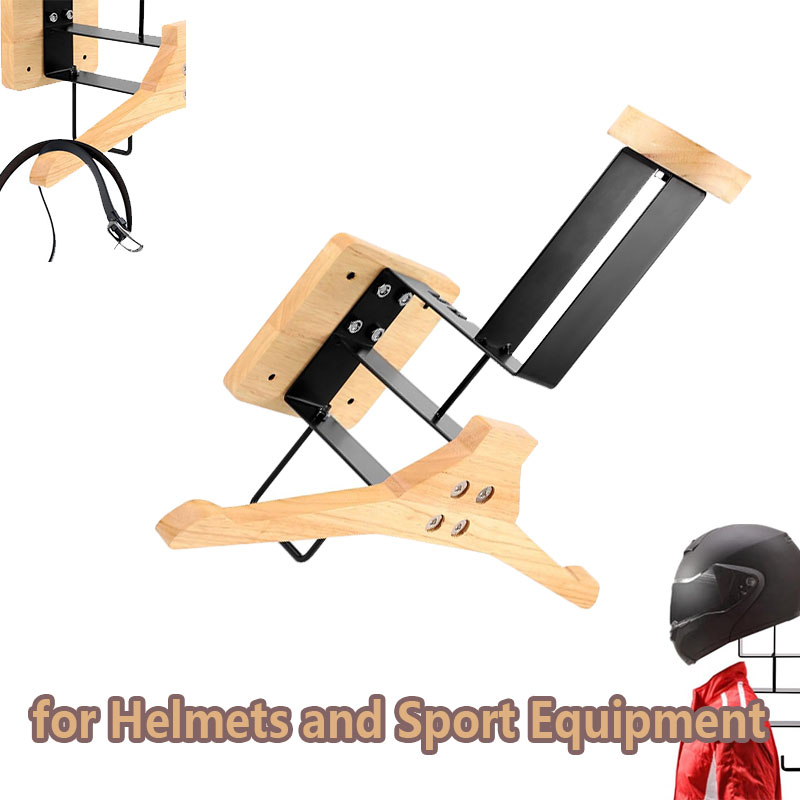 Wood Motorcycle Helmet Holder  - đánh giá và giá Motorcycle Gear Wall Mount