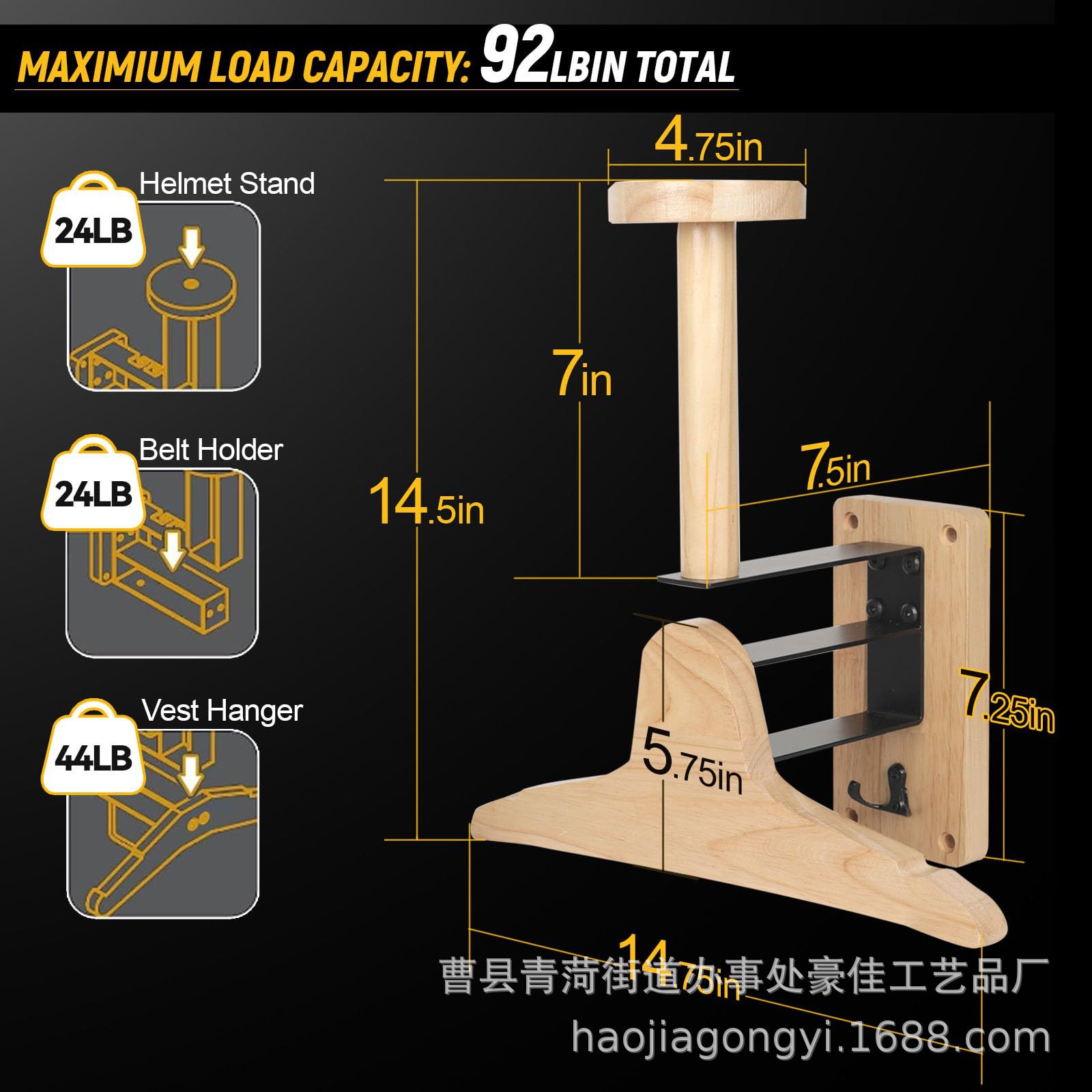 Wall‑Mount Wooden Outdoor Tact - đánh giá và giá Motorcycle Gear Wall Mount